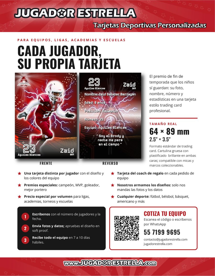 Flyer para equipos de Jugador Estrella